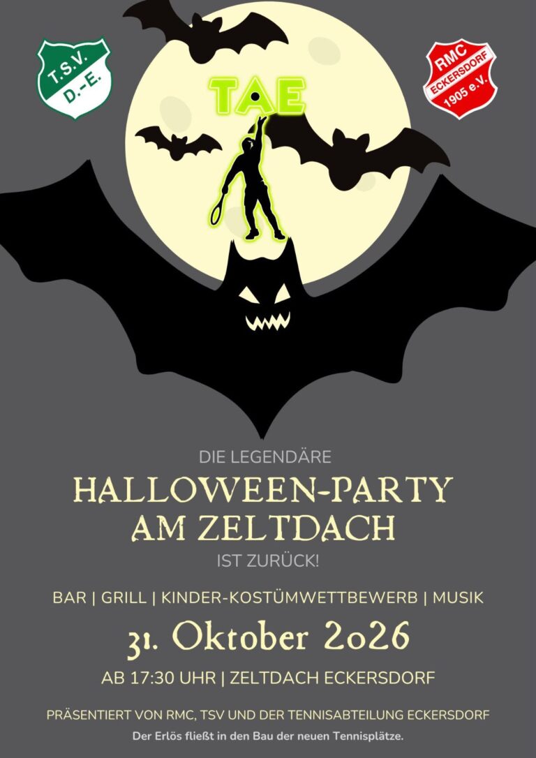 Einladungsflyer für die Halloweenparty